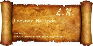 Lackner Melinda névjegykártya